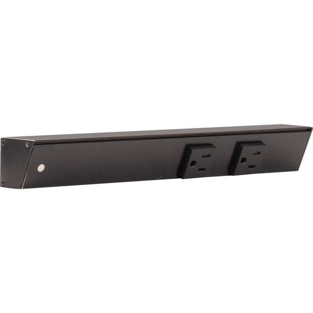 Task Lighting APT12-2B-P-BK-L black angle power strip