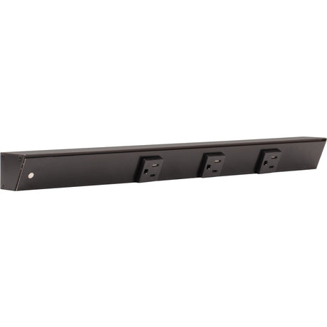 Task Lighting APT18-3B-P-BK-L black angle power strip