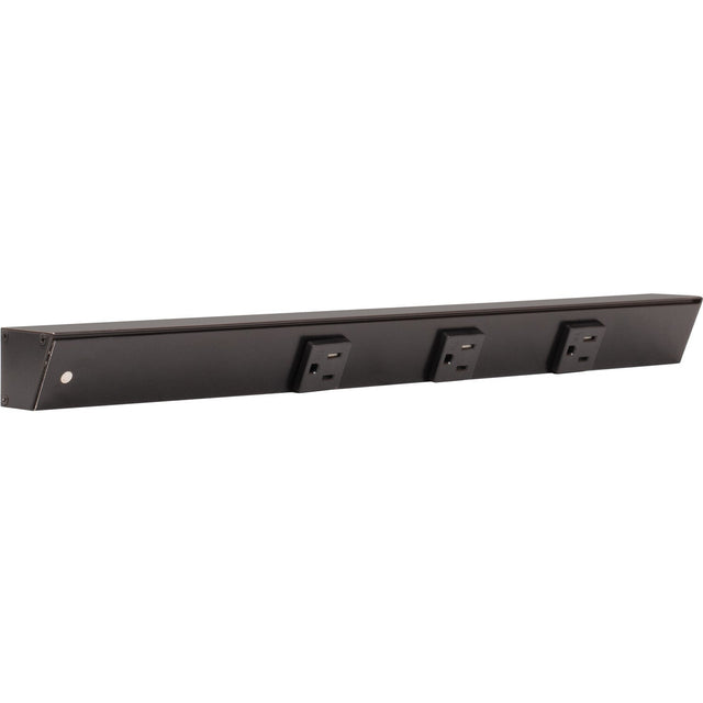Task Lighting APT18-3B-P-BK-L black angle power strip