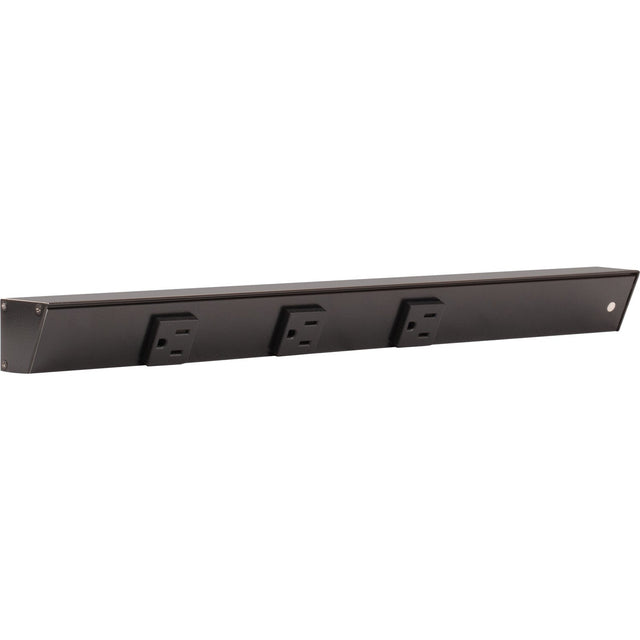 Task Lighting APT18-3B-P-BK-R black angle power strip