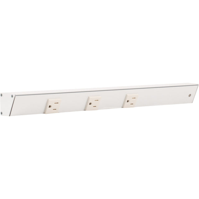 Task Lighting APT18-3W-P-WT-R white angle power strip