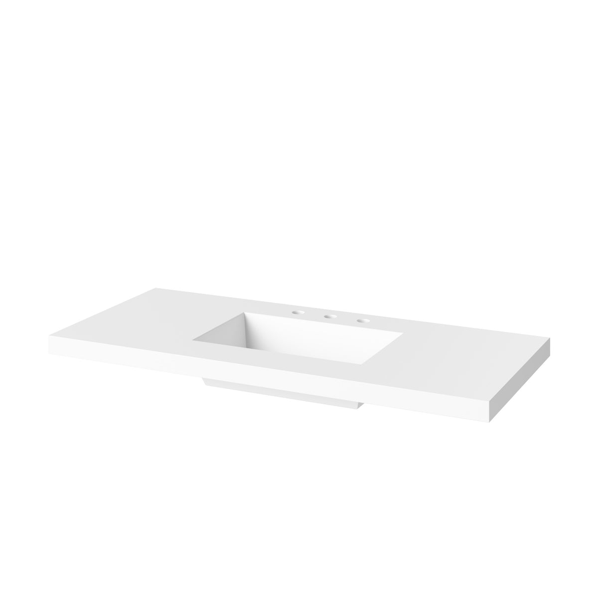 Jeffrey Alexander Kipling 49" Natural Oak Single Sink Bathroom Vanity with White Resin Top - Single-Hole Faucet Top product image 4