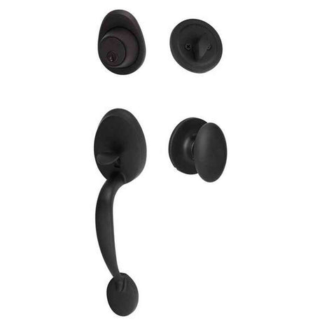 Sure-Loc AT507-AR FBL flat black single cylinder handleset