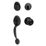 Sure-Loc AT507-JN FBL flat black single cylinder handleset