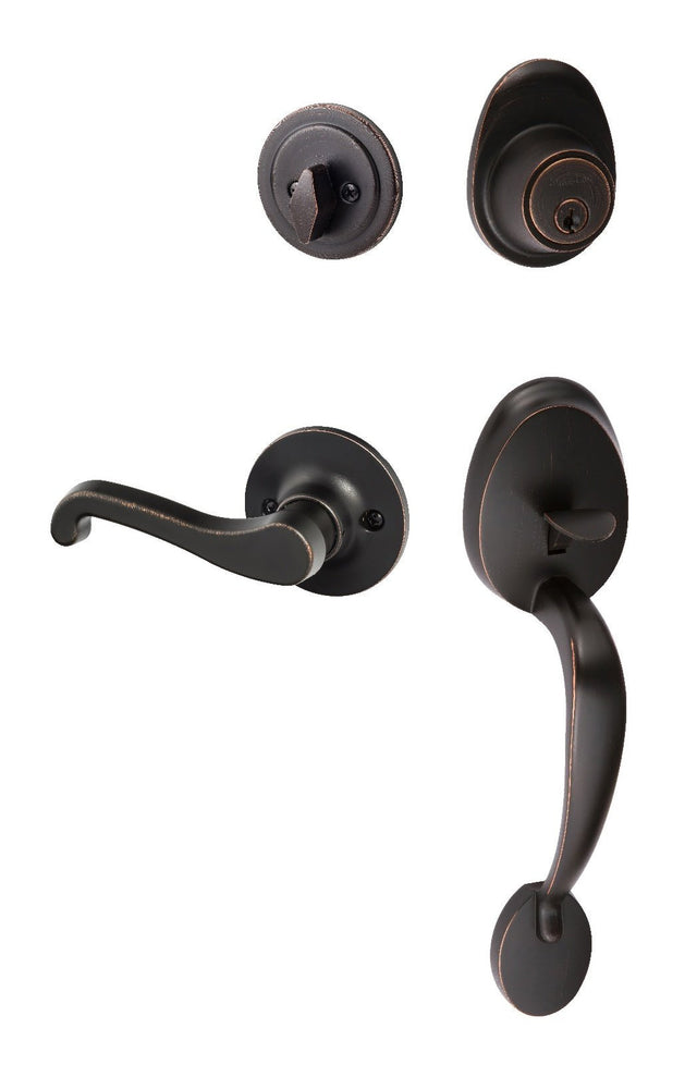 Sure-Loc AT507-SG LH 11P vintage bronze single cylinder handleset