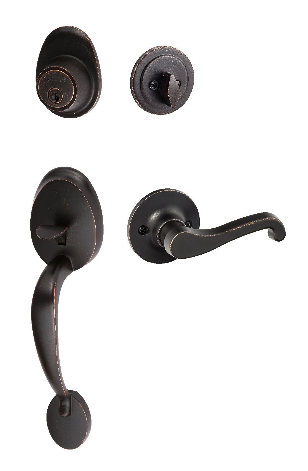 Sure-Loc AT507-SG RH 11P vintage bronze single cylinder handleset