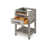 Jeffrey Alexander Wavecrest 24" Weathered Grey Single Sink Bathroom Vanity with Black Granite Top - 8 in. Widespread Faucet Top product image 3