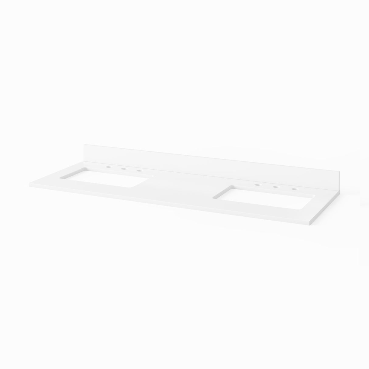 Jeffrey Alexander Dashwood 60" Natural Oak Double Sink Bathroom Vanity with White Quartz Top - 8 in. Widespread Faucet Top product image 4