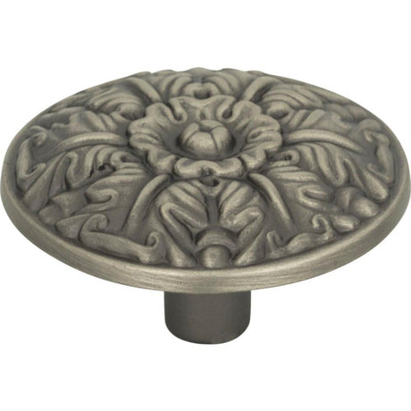 Atlas Homewares 138-P Hammered Medallion Knob 1-1/2" Pewter