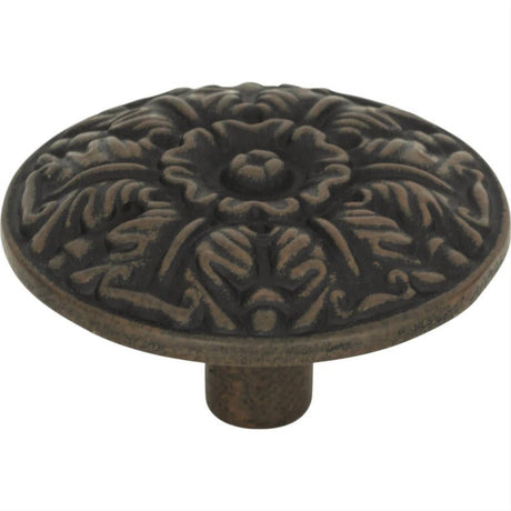 Atlas Homewares 138-R Hammered Medallion Knob 1-1/2" Rust