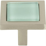 Atlas Homewares 230-GR-BRN Spa Green Square Knob 1-3/8" Brushed Nickel