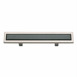 Atlas Homewares 231-BLK-BRN Spa Black Pull 3 Inch Center to Center Brushed Nickel