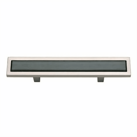 Atlas Homewares 231-BLK-BRN Spa Black Pull 3 Inch Center to Center Brushed Nickel