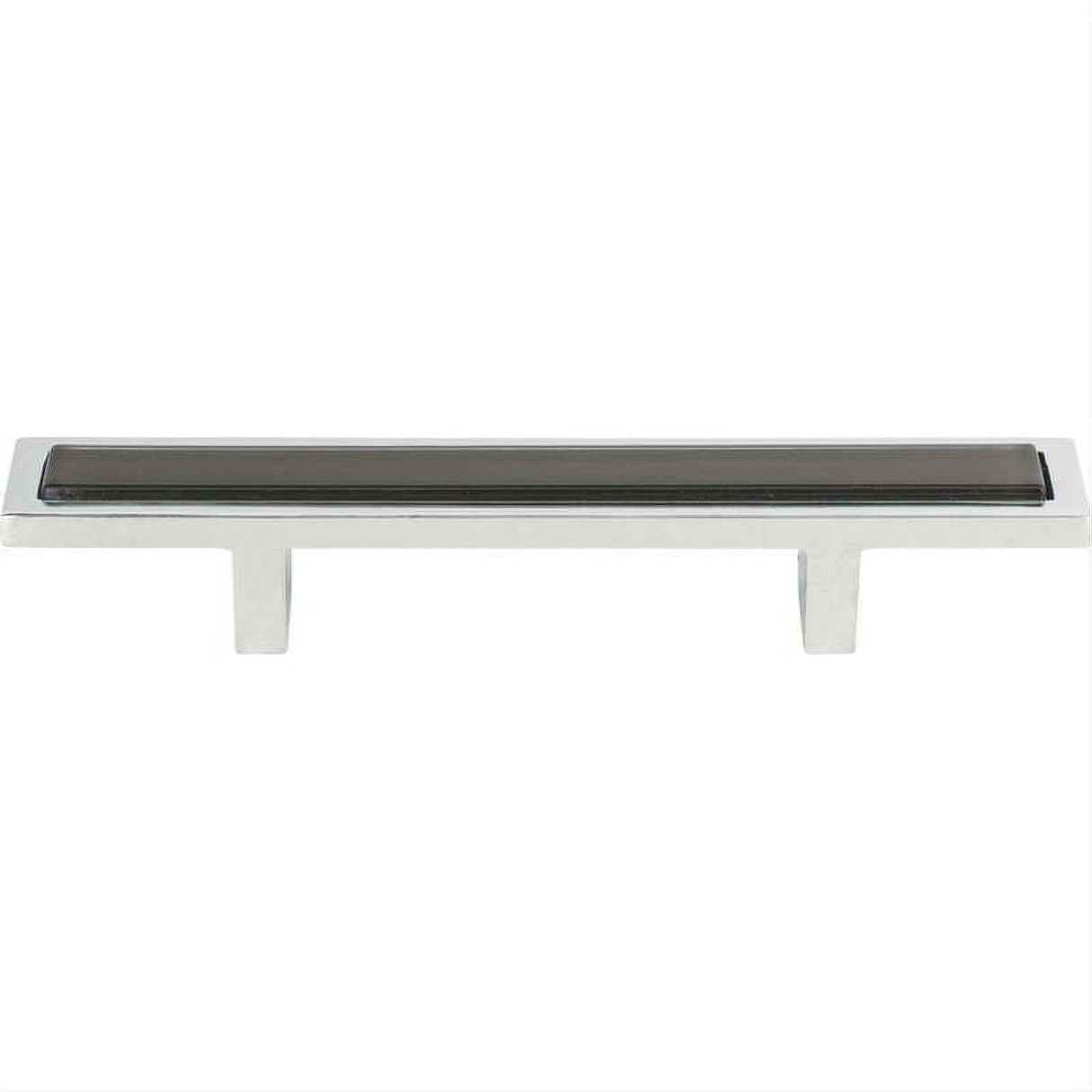 Atlas Homewares 231-BLK-CH Spa Black Pull 3 Inch Center to Center Polished Chrome