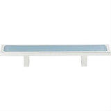 Atlas Homewares 231-BLU-CH Spa Blue Pull 3 Inch Center to Center Polished Chrome
