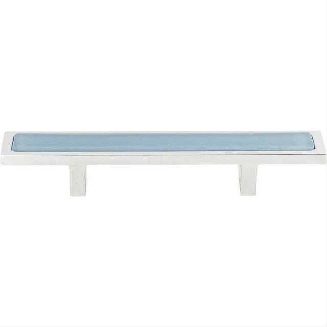 Atlas Homewares 231-BLU-CH Spa Blue Pull 3 Inch Center to Center Polished Chrome