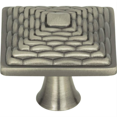 Atlas Homewares 237-BRN Mandalay Square Knob 1-1/4" Brushed Nickel