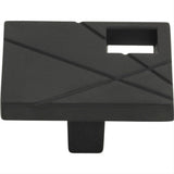 Atlas Homewares 251R-BL Modernist Right Square Knob 1-1/2" Matte Black