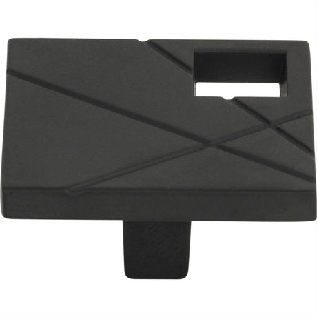 Atlas Homewares 251R-BL Modernist Right Square Knob 1-1/2" Matte Black