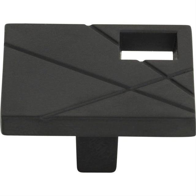 Atlas Homewares 251R-BL Modernist Right Square Knob 1-1/2" Matte Black