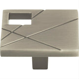 Atlas Homewares 251R-BRN Modernist Right Square Knob 1-1/2" Brushed Nickel
