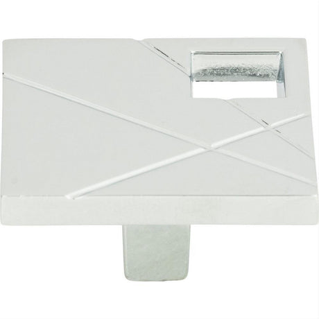 Atlas Homewares 251R-CH Modernist Right Square Knob 1-1/2" Polished Chrome