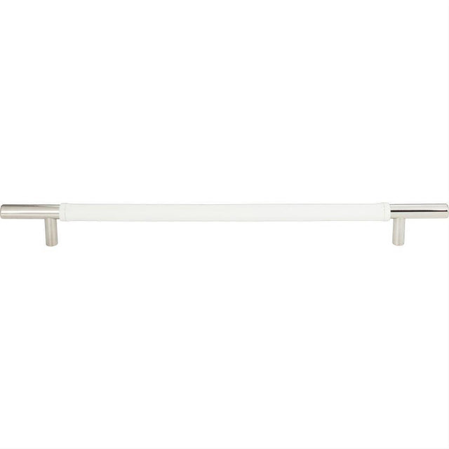 Atlas Homewares 282-WT-CH Zanzibar Black Leather Pull 11-5/16" Center to Center Polished Chrome