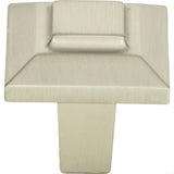 Atlas Homewares 283-BRN Trocadero Small Square Knob 1" Brushed Nickel