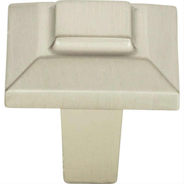 Atlas Homewares 283-BRN Trocadero Small Square Knob 1" Brushed Nickel
