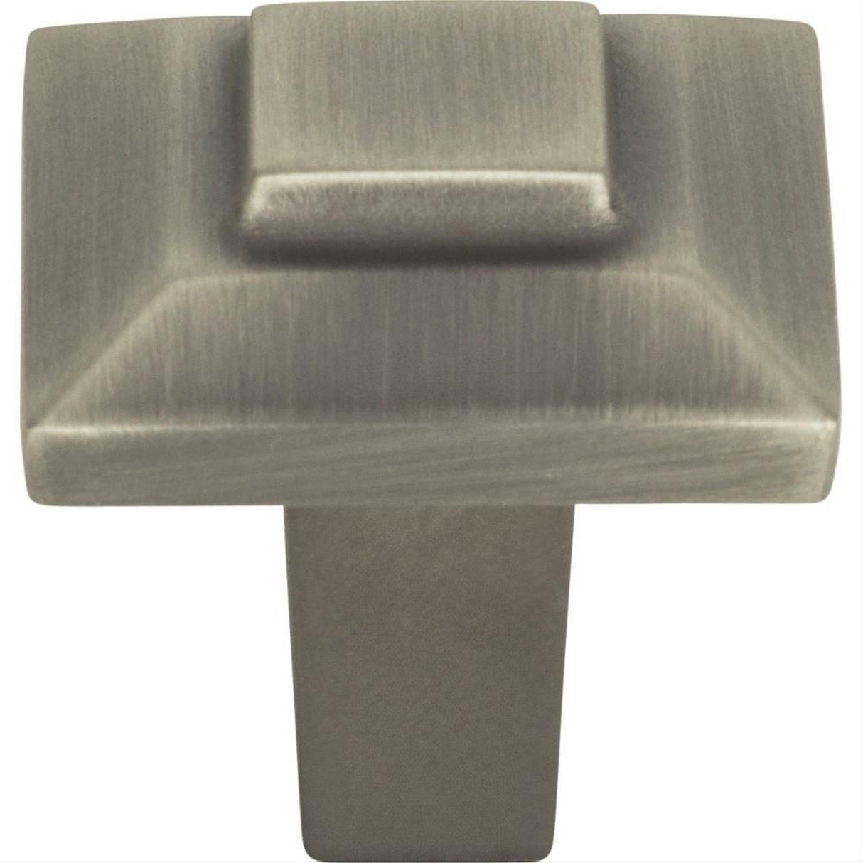 Atlas Homewares 283-P Trocadero Small Square Knob 1" Pewter