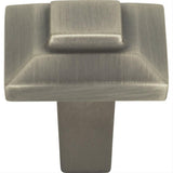 Atlas Homewares 283-P Trocadero Small Square Knob 1" Pewter