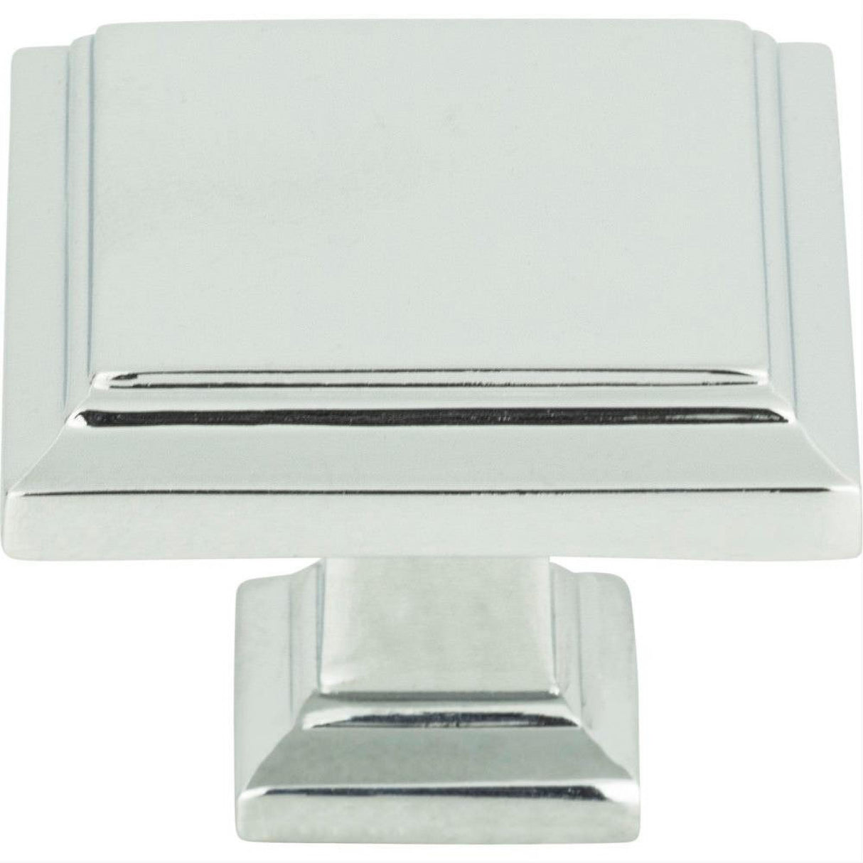 Atlas Homewares 289-CH Sutton Place Square Knob 1-1/4" Polished Chrome