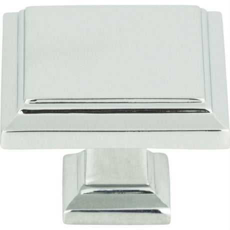 Atlas Homewares 289-CH Sutton Place Square Knob 1-1/4" Polished Chrome
