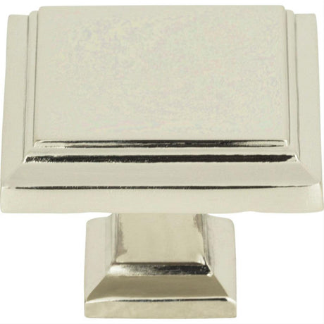 Atlas Homewares 289-PN Sutton Place Square Knob 1-1/4" Polished Nickel