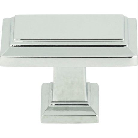 Atlas Homewares 290-CH Sutton Place Rectangle Knob 1-7/16" Polished Chrome