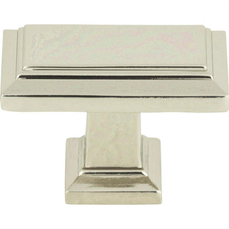 Atlas Homewares 290-PN Sutton Place Rectangle Knob 1-7/16" Polished Nickel