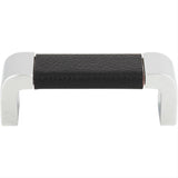 Atlas Homewares 3150-BL Paradigm Pull 3" Center to Center CH & Black Leather