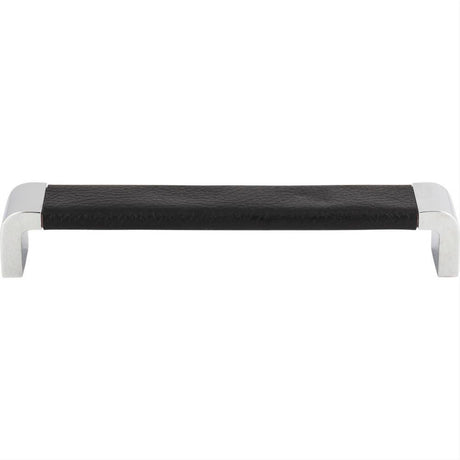 Atlas Homewares 3151-BL Paradigm Pull 6-5/16" Center to Center CH &amp; Black Leather