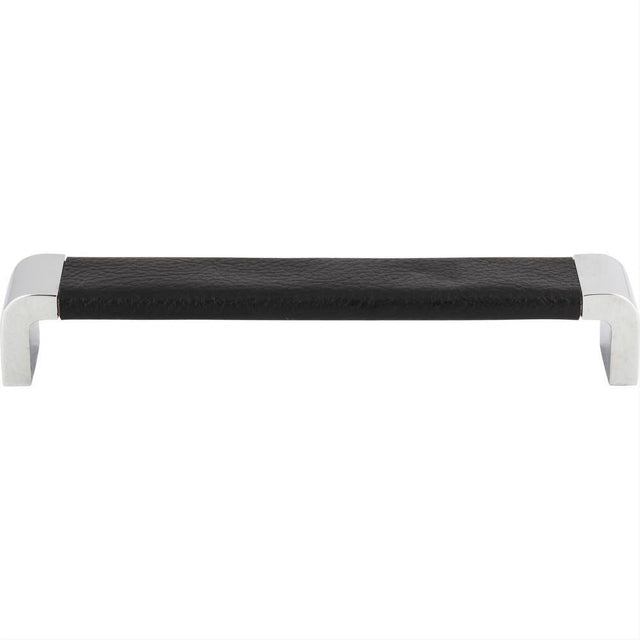 Atlas Homewares 3151-BL Paradigm Pull 6-5/16" Center to Center CH &amp; Black Leather