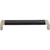 Atlas Homewares 3151-BN-CRC Paradigm Pull 6-5/16" Center to Center BN &amp; Black Croc Leather