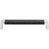Atlas Homewares 3151-CROC Paradigm Pull 6-5/16" Center to Center CH &amp; Black Croc Leather