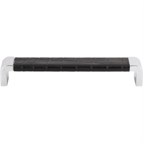 Atlas Homewares 3151-CROC Paradigm Pull 6-5/16" Center to Center CH &amp; Black Croc Leather
