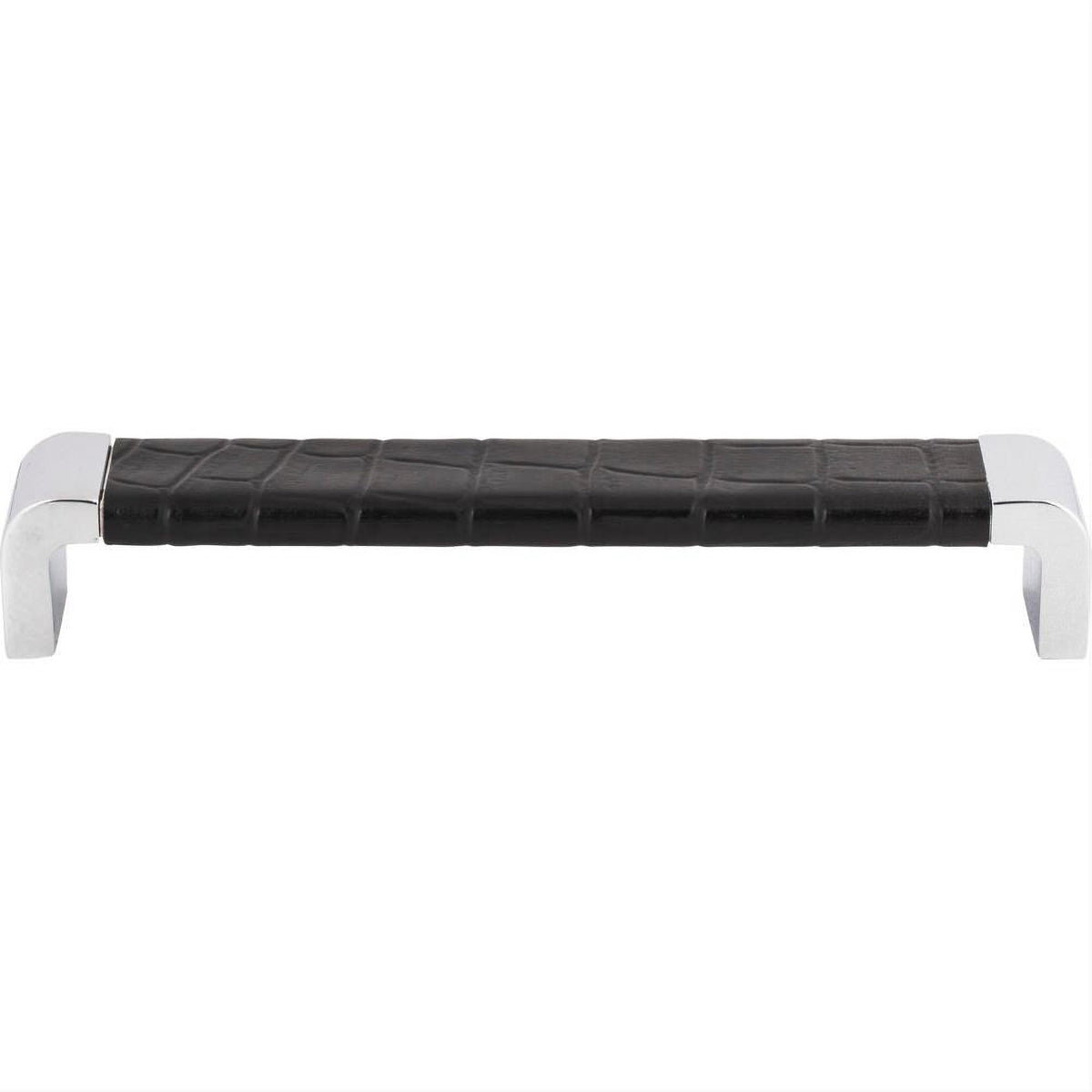 Atlas Homewares 3151-CROC Paradigm Pull 6-5/16" Center to Center CH & Black Croc Leather