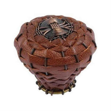 Atlas Homewares 3173-O Hamptons Saddle Leather Knob 1-1/2" Aged Bronze