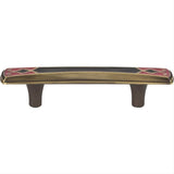 Atlas Homewares 3187-R-B Canterbury Pull 3" Center to Center Black &amp; Red