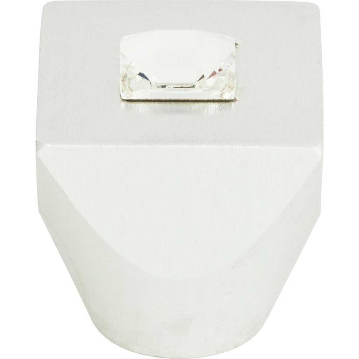 Atlas Homewares 3195-MC Crystal Square Knob 1" Matte Chrome
