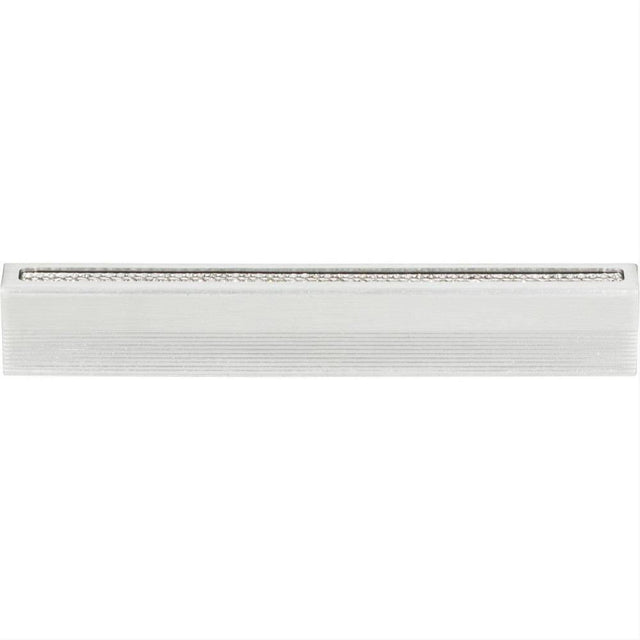 Atlas Homewares 3200-MC Crystal Inset Thin Pull 3-3/4" Center to Center Matte Chrome