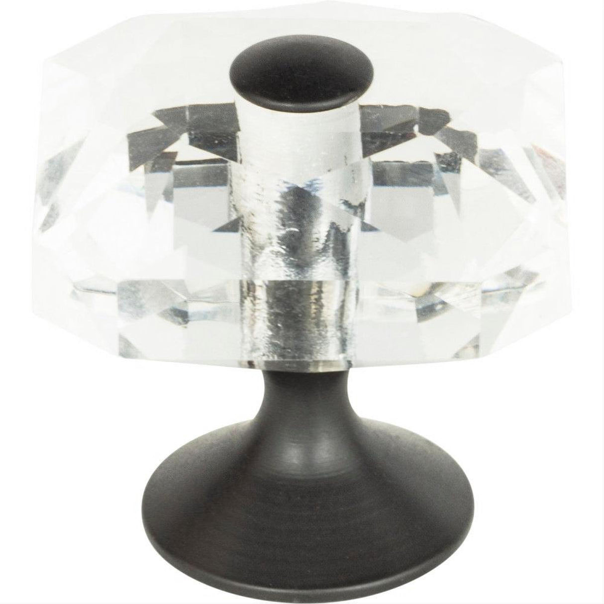Atlas Homewares 3209-BL Crystal Large Square Knob 1-1/2" Matte Black