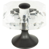 Atlas Homewares 3209-BL Crystal Large Square Knob 1-1/2" Matte Black