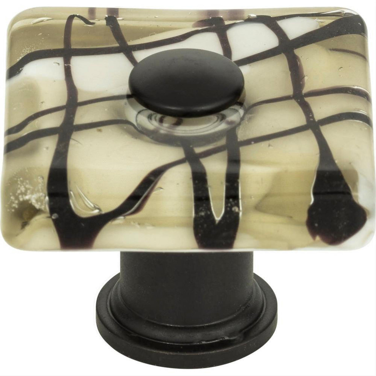 Atlas Homewares 3221-BL Viceroy Glass Square Knob 1-1/2" Matte Black